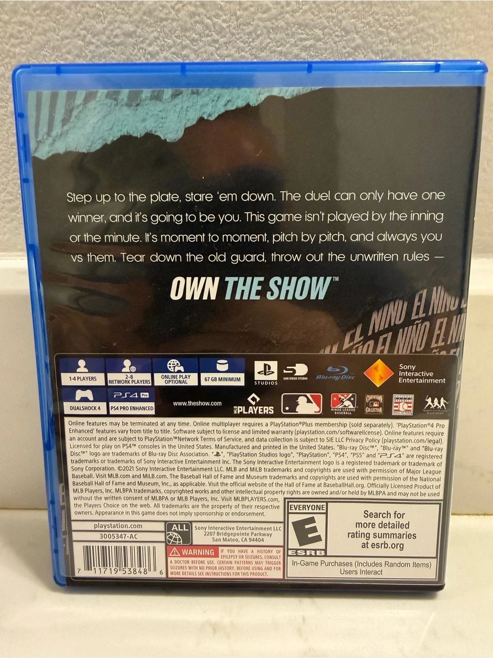 Sony description mlb